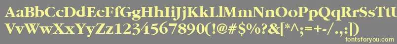 Garamond2CyrillicBold-Schriftart – Gelbe Schriften auf grauem Hintergrund