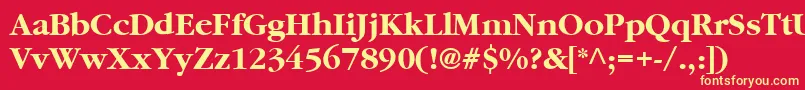 Police Garamond2CyrillicBold – polices jaunes sur fond rouge