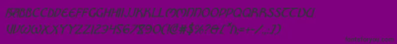 Шрифт BrinAthynCondensedItalic – чёрные шрифты на фиолетовом фоне