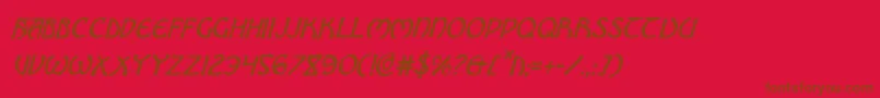 BrinAthynCondensedItalic Font – Brown Fonts on Red Background