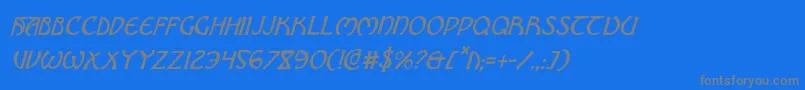 BrinAthynCondensedItalic Font – Gray Fonts on Blue Background