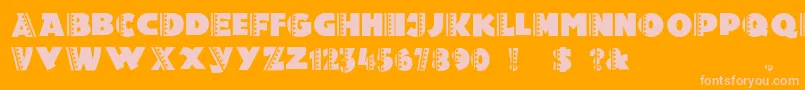 HolyRavioli Font – Pink Fonts on Orange Background