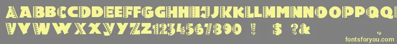 HolyRavioli Font – Yellow Fonts on Gray Background