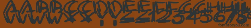 Trashtalk Font – Black Fonts on Brown Background