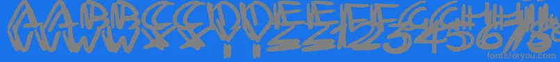 Trashtalk Font – Gray Fonts on Blue Background