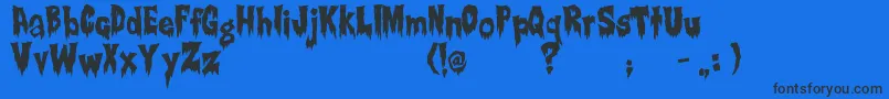 RwCreepsville Font – Black Fonts on Blue Background