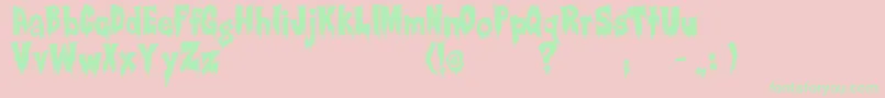 RwCreepsville Font – Green Fonts on Pink Background