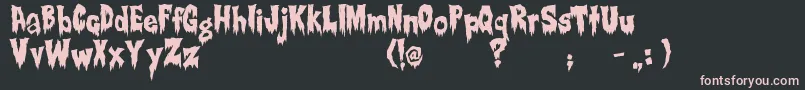 RwCreepsville Font – Pink Fonts on Black Background