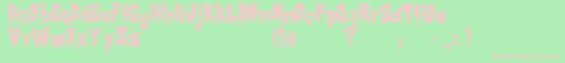 RwCreepsville Font – Pink Fonts on Green Background