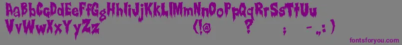 RwCreepsville Font – Purple Fonts on Gray Background