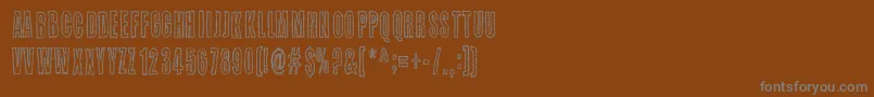 Czcionka Kaktuspiste – szare czcionki na brązowym tle