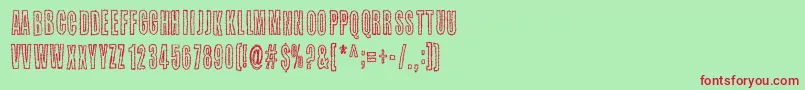 Kaktuspiste Font – Red Fonts on Green Background