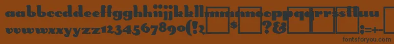 Dsrabbitc Font – Black Fonts on Brown Background