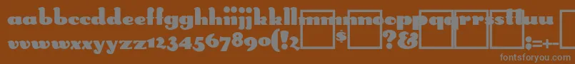 フォントDsrabbitc – 茶色の背景に灰色の文字