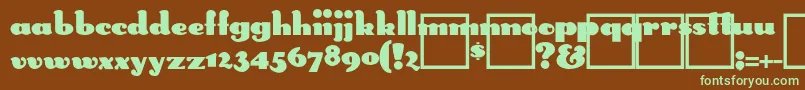 Dsrabbitc Font – Green Fonts on Brown Background