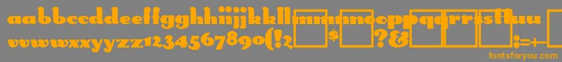 Dsrabbitc Font – Orange Fonts on Gray Background