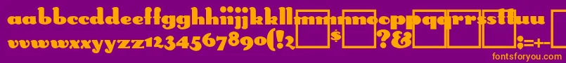 Dsrabbitc Font – Orange Fonts on Purple Background