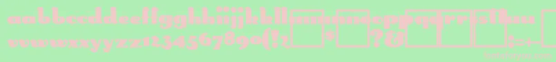 Dsrabbitc Font – Pink Fonts on Green Background