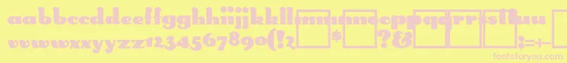 Dsrabbitc Font – Pink Fonts on Yellow Background