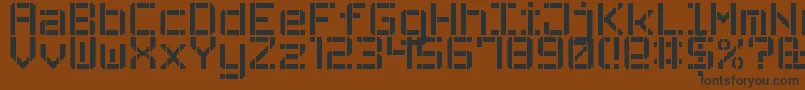 Police StencilPixel7 – polices noires sur fond brun