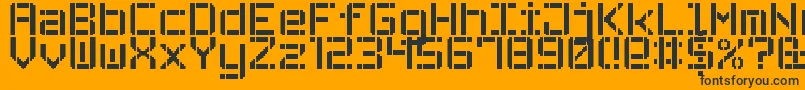 fuente StencilPixel7 – Fuentes Negras Sobre Fondo Naranja