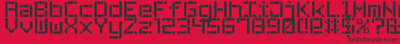 fuente StencilPixel7 – Fuentes Negras Sobre Fondo Rojo