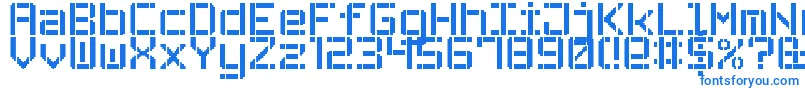 StencilPixel7 Font – Blue Fonts on White Background