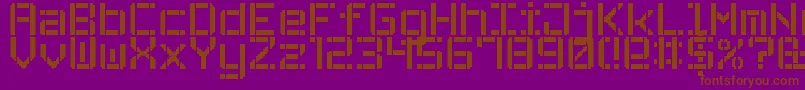 StencilPixel7 Font – Brown Fonts on Purple Background