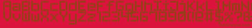 Police StencilPixel7 – polices brunes sur fond rouge