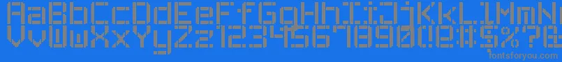 Police StencilPixel7 – polices grises sur fond bleu