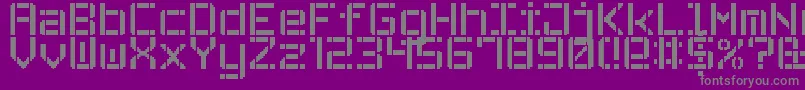 fuente StencilPixel7 – Fuentes Grises Sobre Fondo Morado
