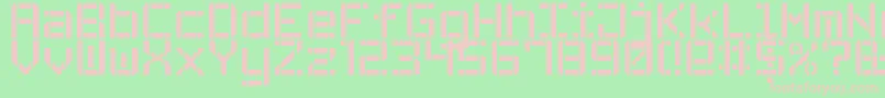 fuente StencilPixel7 – Fuentes Rosadas Sobre Fondo Verde