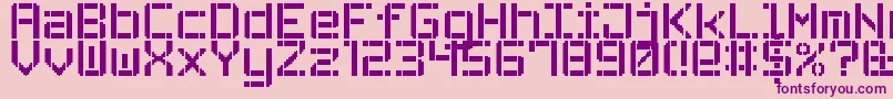Police StencilPixel7 – polices violettes sur fond rose