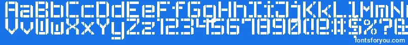 Fonte StencilPixel7 – fontes brancas em um fundo azul