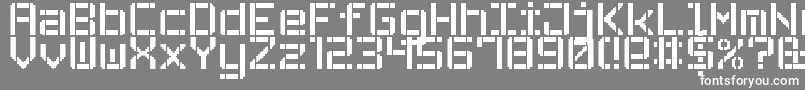 Шрифт StencilPixel7 – белые шрифты на сером фоне