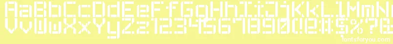 Police StencilPixel7 – polices blanches sur fond jaune