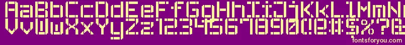 fuente StencilPixel7 – Fuentes Amarillas Sobre Fondo Morado