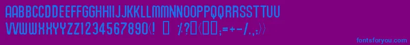 Unionagrochem-Schriftart – Blaue Schriften auf violettem Hintergrund