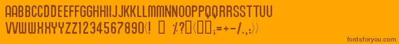 Unionagrochem Font – Brown Fonts on Orange Background