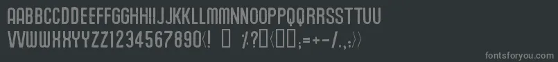 フォントUnionagrochem – 黒い背景に灰色の文字