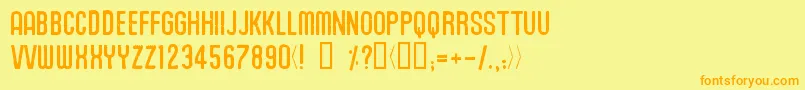 Unionagrochem Font – Orange Fonts on Yellow Background