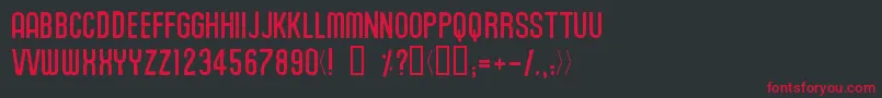 Unionagrochem Font – Red Fonts on Black Background