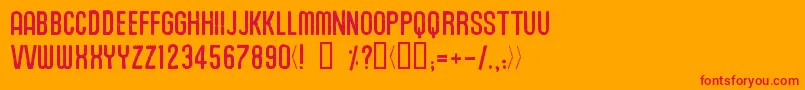 Unionagrochem Font – Red Fonts on Orange Background