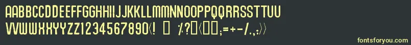 Unionagrochem Font – Yellow Fonts on Black Background