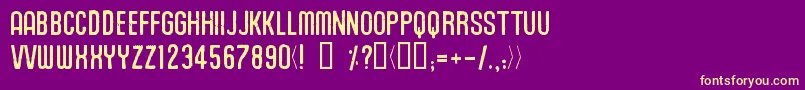 Czcionka Unionagrochem – żółte czcionki na fioletowym tle