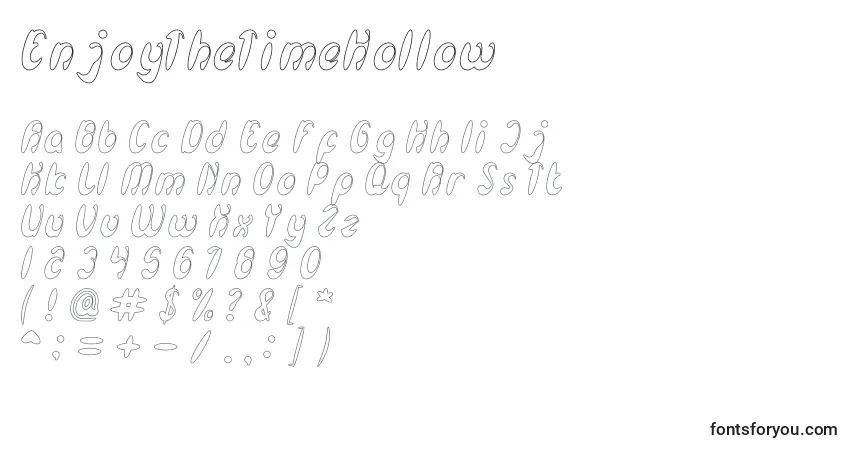 Шрифт EnjoyTheTimeHollow – алфавит, цифры, специальные символы