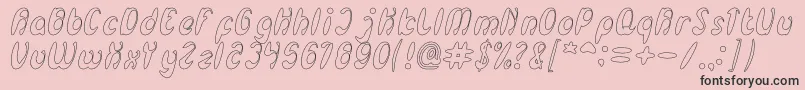 EnjoyTheTimeHollow Font – Black Fonts on Pink Background