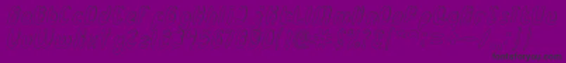Шрифт EnjoyTheTimeHollow – чёрные шрифты на фиолетовом фоне
