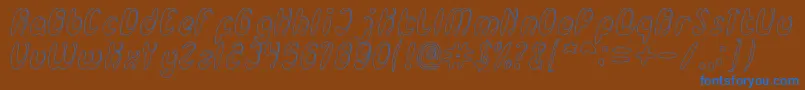 EnjoyTheTimeHollow Font – Blue Fonts on Brown Background