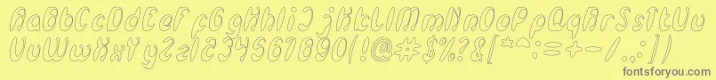 EnjoyTheTimeHollow Font – Gray Fonts on Yellow Background